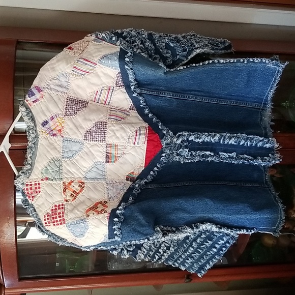 💙OOAK Quilt/Denim jacket - Picture 2 of 9